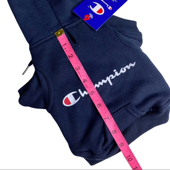 Champion Navy Fleece Lined Pet Pullover Hoodie XS - Picture 6 of 6